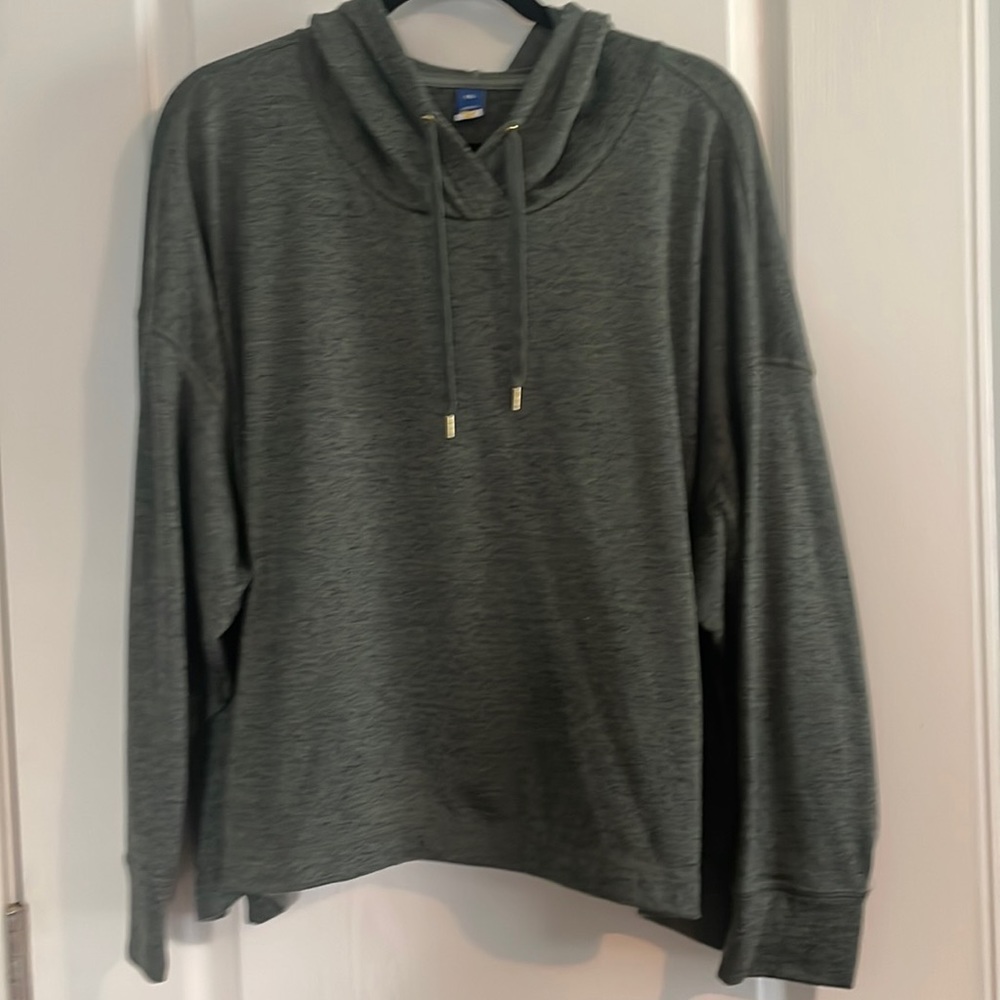 Old Navy Green Heathers Soft Washed Cropped Hoodie Size XXL EUC